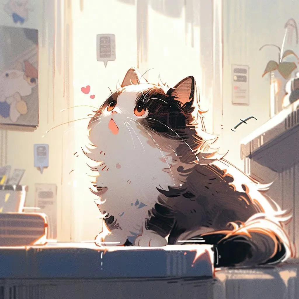 仙气飘飘可爱猫咪头像（猫咪的呆萌头像图片壁纸）